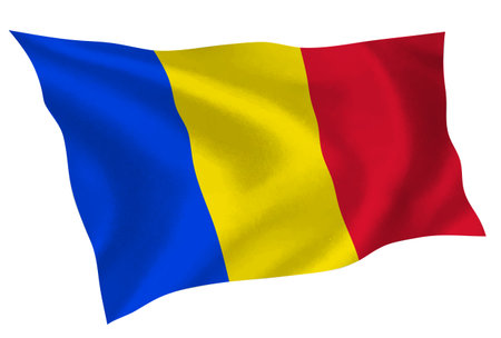 Romania country flag silk iconのイラスト素材