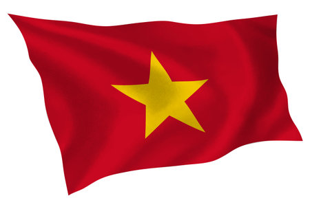 Vietnam country flag silk iconのイラスト素材