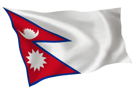 Nepal country flag silk iconのイラスト素材