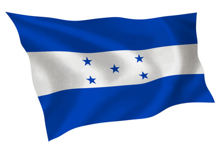 Honduras country flag silk iconのイラスト素材