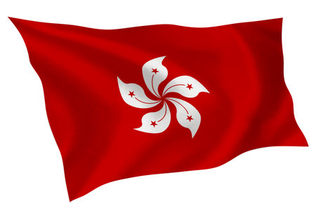 Hong Kong country flag silk iconのイラスト素材