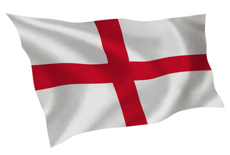 England country flag silk iconのイラスト素材