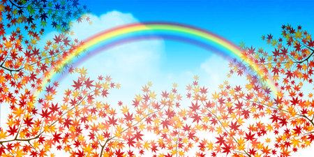 Autumn Leaves Maple Tree Autumn Backgroundのイラスト素材
