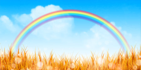 Autumn Leaves Rainbow Autumn Backgroundのイラスト素材