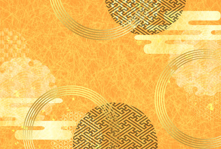 Autumn Japanese Pattern Colorful Backgroundのイラスト素材