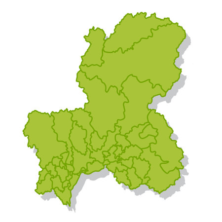 Gifu Japan Map Silhouette Iconのイラスト素材