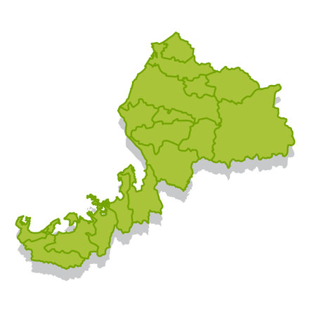 Fukui Japan Map Silhouette Iconのイラスト素材