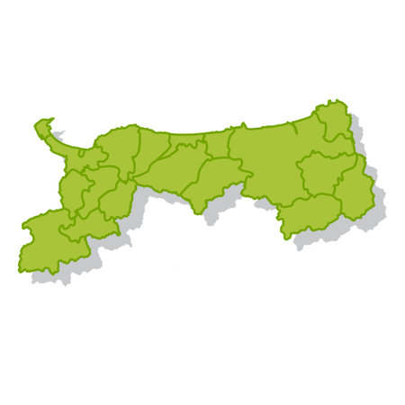 Tottori Japan Map Silhouette Iconのイラスト素材