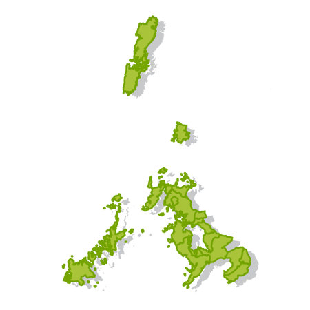 Nagasaki Japan Map Silhouette Iconのイラスト素材