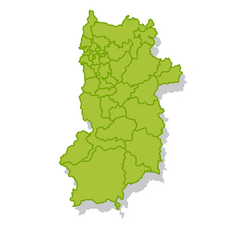 Nara Japan Map Silhouette Iconのイラスト素材