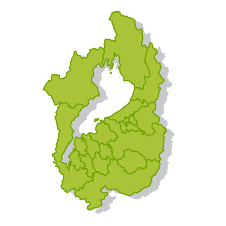 Shiga Japan Map Silhouette Iconのイラスト素材