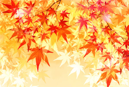 Autumn Leaves Maple Tree Autumn Backgroundのイラスト素材