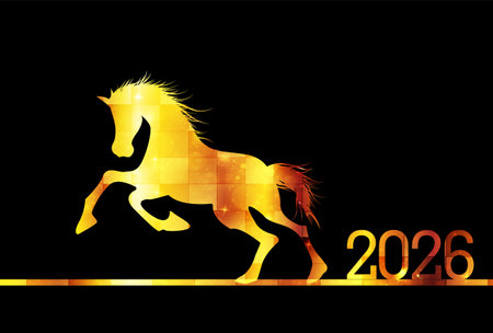 Noon New Year's Card Oriental Zodiac Sign Backgroundのイラスト素材