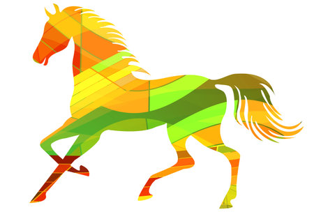 Noon New Year's card Oriental zodiac sign Iconのイラスト素材