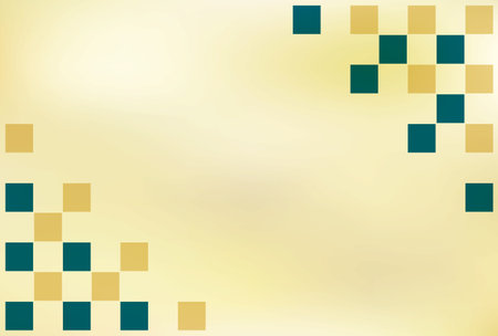 Japanese Pattern Nengajo Gold Backgroundのイラスト素材