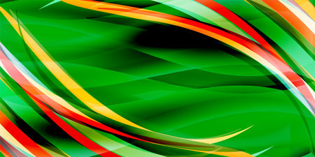 Green Japanese Pattern Curved Pattern Backgroundのイラスト素材