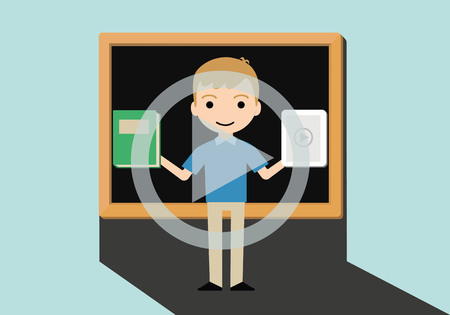 E-learning concept vector illustrationのイラスト素材