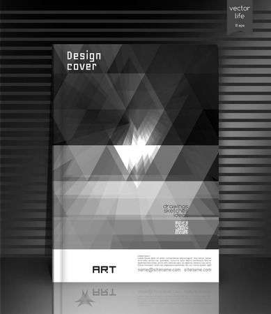 Cover design. The modern concept of cover design in the polygonal style. Photorealistic image covers for books, notebooks, annual report. The optimum combination of graphics, text free spaceのイラスト素材