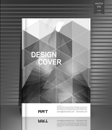 Cover design. The modern concept of cover design in the polygonal style. Photorealistic image covers for books, notebooks, annual report. The optimum combination of graphics, text free spaceのイラスト素材