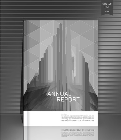 Cover design. The modern concept of cover design in the polygonal style. Photorealistic image covers for books, notebooks, annual report. The optimum combination of graphics, text free spaceのイラスト素材