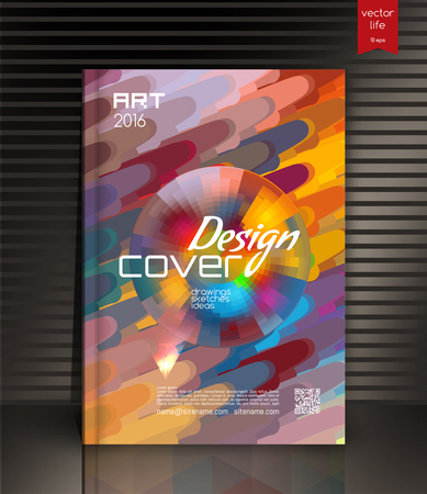 Modern colored cover. Creative cover. The effect of bright light. Cover for the company's environmental, energy, and environmental organizations. Vivid Parallel lines forming picturesque texture.のイラスト素材