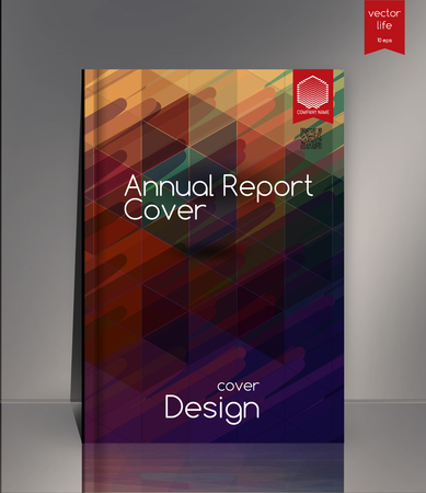 Cover design. Creative cover. The effect of bright light. Cover for the company's environmental, energy, and environmental organizations. Vivid Parallel lines forming picturesque texture. Annual report cover.のイラスト素材