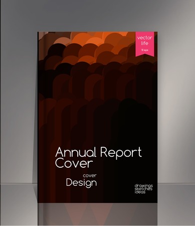 Annual report cover. Creative cover. The effect of bright light. Annual report cover for the company's environmental, energy, and environmental organizations. Vivid Parallel lines forming picturesque texture. Vector cover designのイラスト素材
