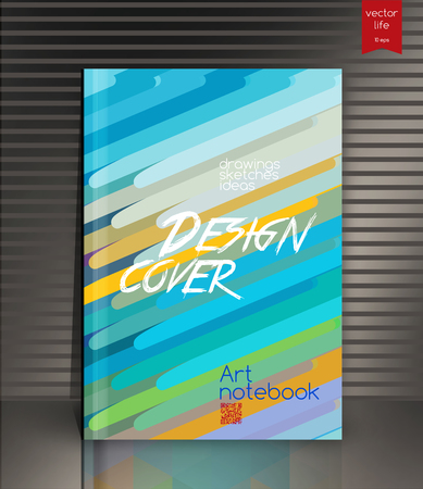 Cover design. Colorful picturesque backgrounds for books, brochures, notebooks.のイラスト素材
