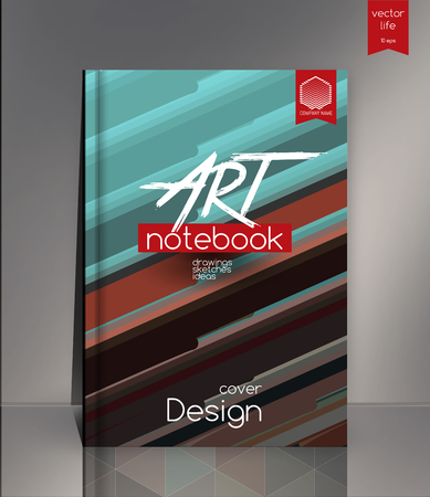 Cover design. Colorful picturesque backgrounds for books, brochures, notebooks.のイラスト素材