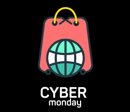 On-line store logo design vector. Shopping cart and logo design concept.のイラスト素材