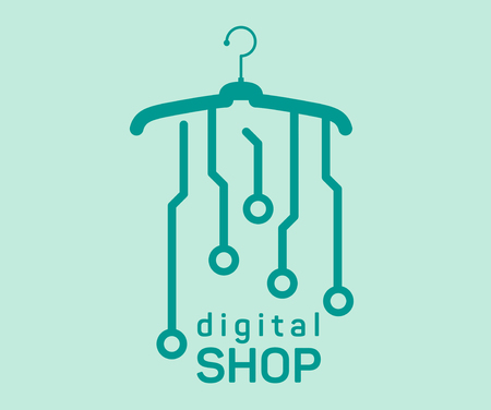 On-line store logo design vector. Shopping cart and logo design concept.のイラスト素材