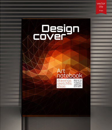 Beautiful cover design. The modern concept of design in the polygonal style. Cover for book, annual report, a notepad, a booklet.のイラスト素材
