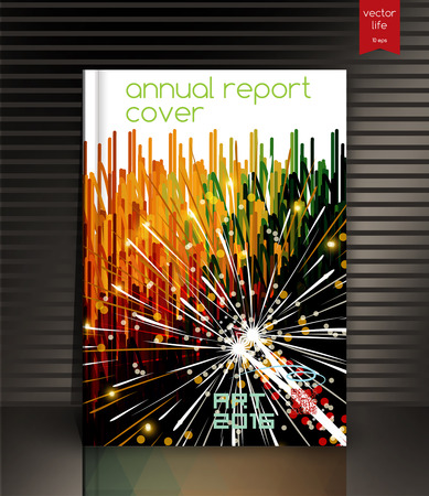 Cover design. The modern concept of cover design in the polygonal style. Photorealistic vector image covers for books, notebooks, annual report. The optimum combination of graphics, text free spaceのイラスト素材