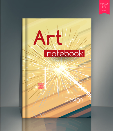 Cover design. Colorful picturesque backgrounds for books, brochures, notebooks.のイラスト素材
