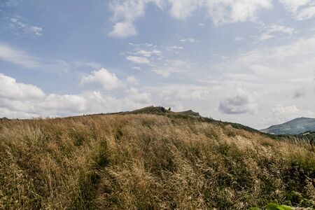 Road from Widelki to Tarnica through Bukowe Berdo in the Bieszczady Mountains in Polandの写真素材