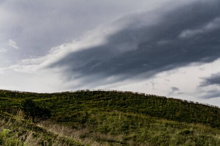 Road from Widelki to Tarnica through Bukowe Berdo in the Bieszczady Mountains in Polandの写真素材