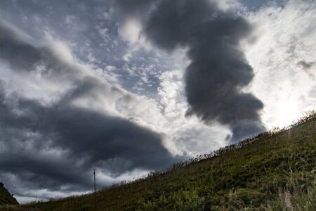 Road from Widelki to Tarnica through Bukowe Berdo in the Bieszczady Mountains in Polandの写真素材
