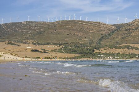 Electricity windmills on the hills. Tarifa. Spain.の写真素材