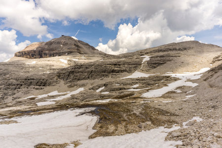 A view of Piz Boe. Dolomites. Italy.