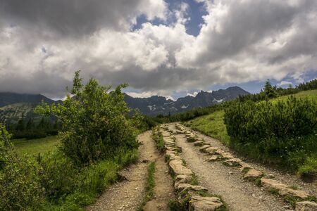 Mountain trail in the Tatra Mountains. Poland.の写真素材