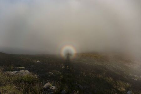 Brocken spectre in Western Tatra Mountains. Poland.の写真素材