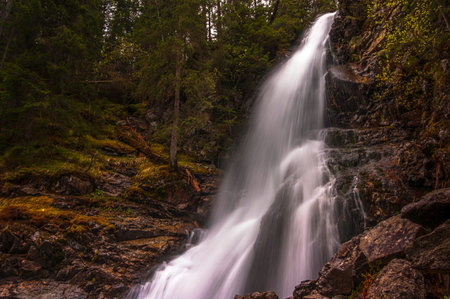 Rohacsky waterfall in the Western Tatras. Slovakia