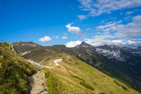 Ridge trail in the Western Tatras.の写真素材