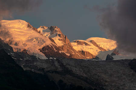 Mont Blanc at sunset. Alps.の写真素材