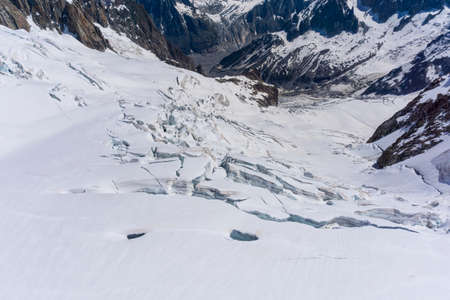 High mountain landscape in the Mont Blanc massif area. Alps.の写真素材