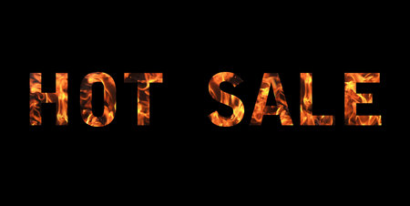 Flaming Text - Hot Saleの写真素材