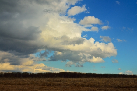 The sunny cloud in Caucasus landscapeの写真素材