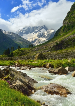 This is colorful valley in Caucasus mountainsの写真素材