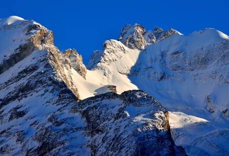 This is evening view in Caucasus mountainsの写真素材