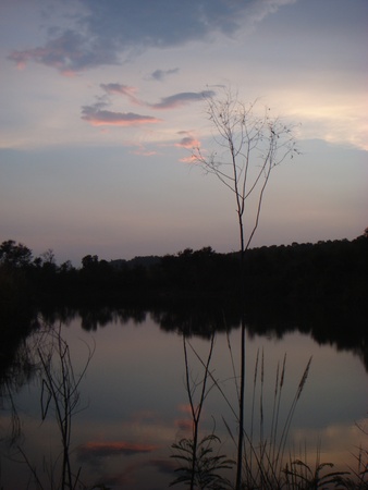 Loneliness light last night.の写真素材